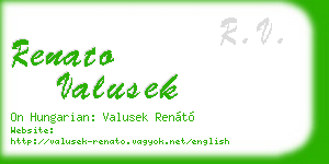 renato valusek business card
